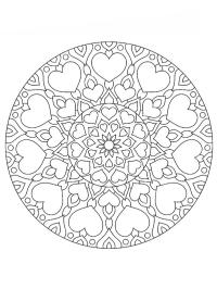Mandala cu inimioare