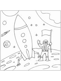 Astronaut pe lună