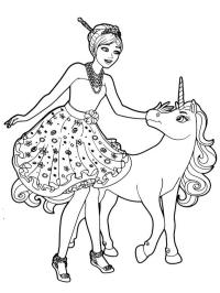 Barbie cu un unicorn