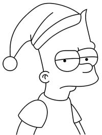 Bart Simpson cu căciulă de Crăciun