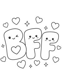 Litere BFF drăguțe