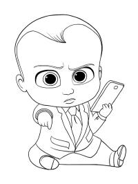 Boss Baby cu telefon mobil