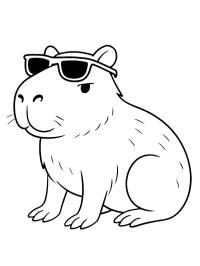 Capibara cu ochelari de soare