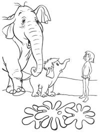 Colonelul Hathi şi Mowgli