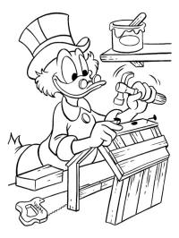 Scrooge McDuck construind