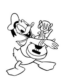 Donald Duck cântă la chitară