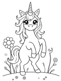 Unicorn care stă în două picioare
