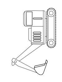 Excavator pentru copii mici