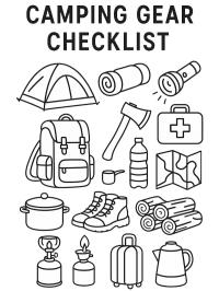 Listă de verificare pentru camping
