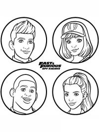Fețele personajelor The Fast and the Furious