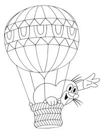 Cârtița se apleacă din balonul cu aer cald
