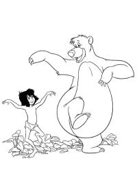 Mowgli și ursul Baloo dansează