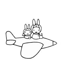 Miffy în avion
