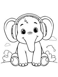 Elefant cu căști