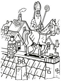 Calul cu Moș Nicolae merge pe acoperiș