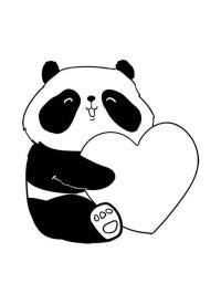 Panda cu inimă