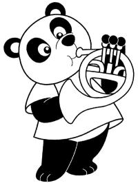 Panda cântă la trompetă