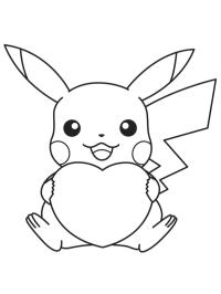 Pikachu ține o inimă