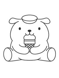 Pompompurin mănâncă înghețată