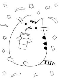 Pusheen bea milkshake