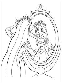 Rapunzel în fața oglinzii