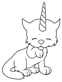 Pisică unicorn drăguță