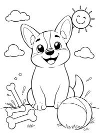 Cățel welsh corgi drăguț