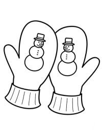 Mănuși cu om de zăpadă