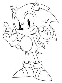 Sonic cu degetele ridicate