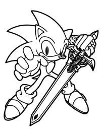 Sonic cu sabie caliburn