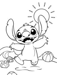 Stitch pe plajă