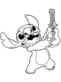 Stitch cântă la chitară