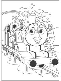 Spălând trenul Thomas