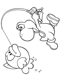 Yoshi îl prinde pe Cheep Cheep