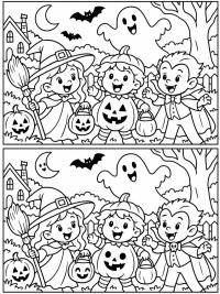 Halloween Găsește cele 5 diferențe