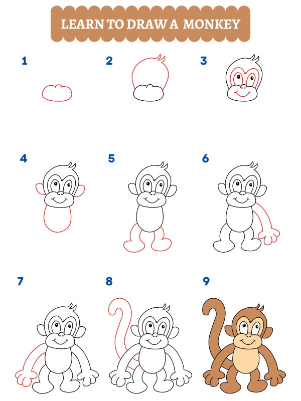 Cum desenezi o maimuță?