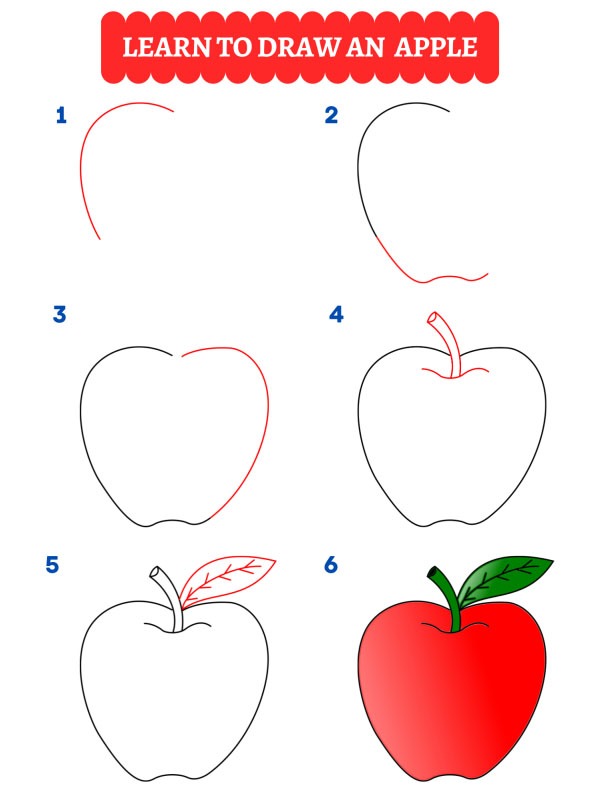Cum desenezi un măr?