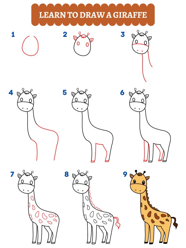 Cum să desenezi o girafă