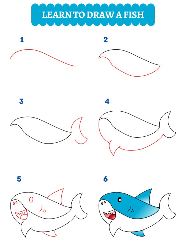 Cum să desenezi un rechin