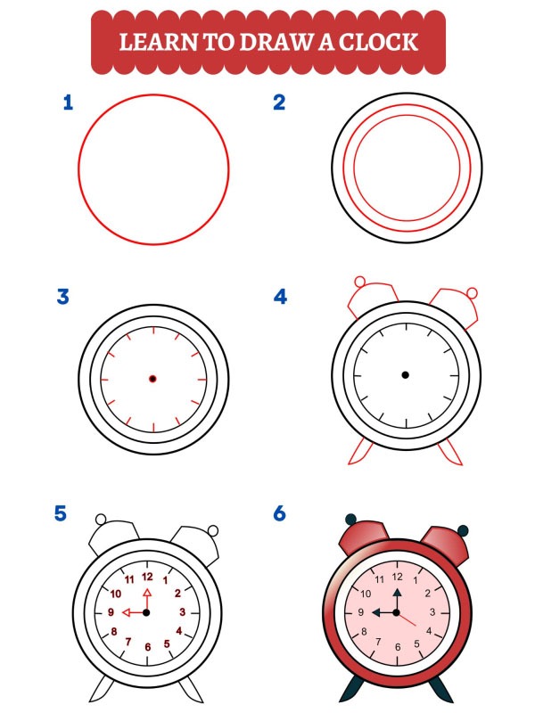 Cum să desenezi un ceas
