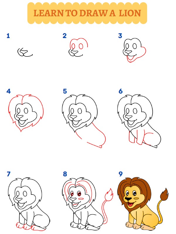Cum să desenezi un leu