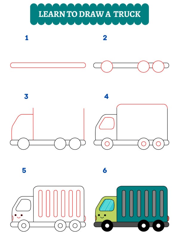 Cum să desenezi un camion