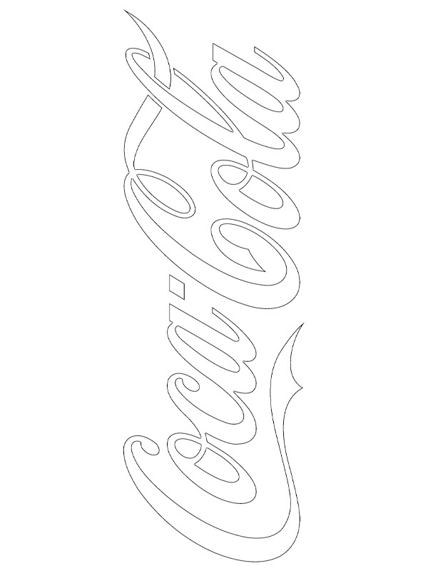 Coca Cola logo de colorat