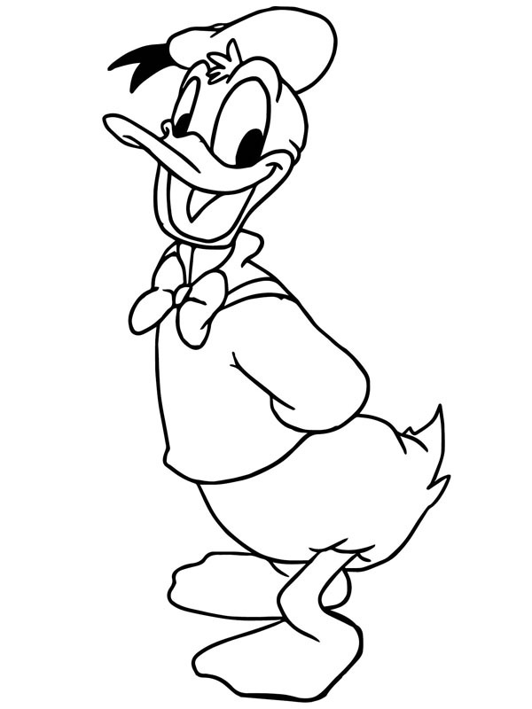 Donald Duck de colorat