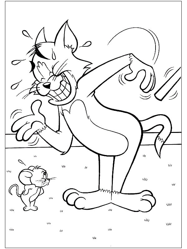 Tom și Jerry de colorat