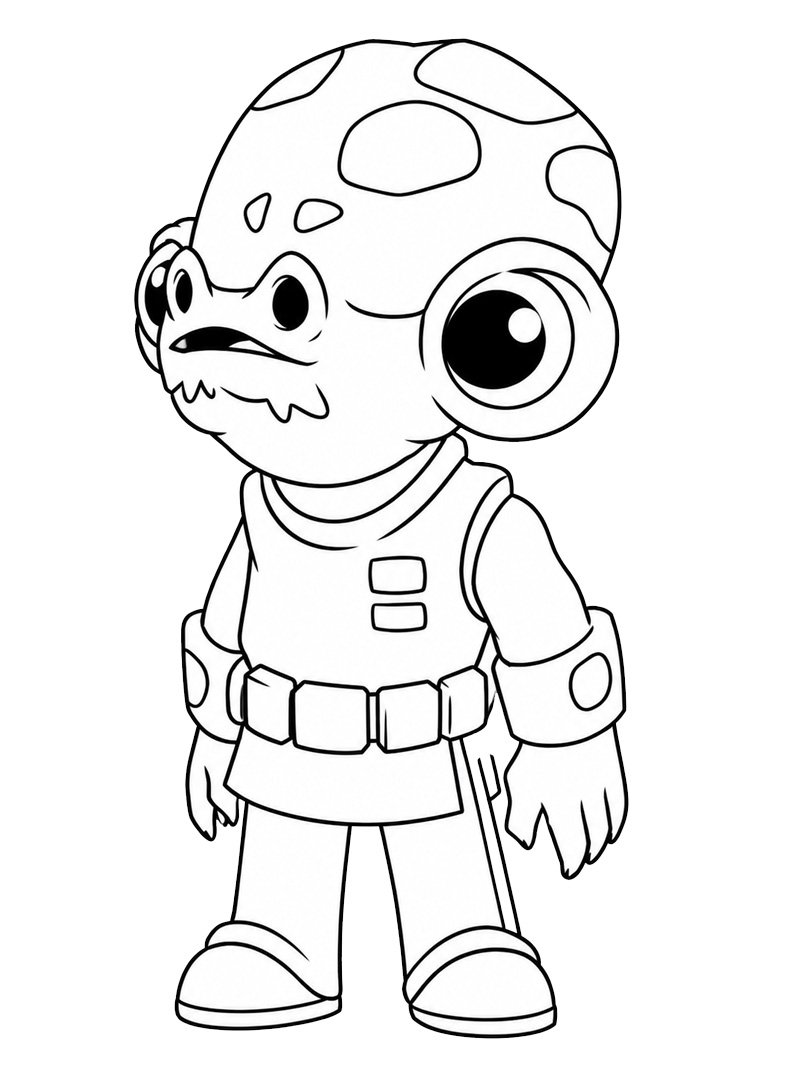 Admiral Ackbar (Star Wars) de colorat