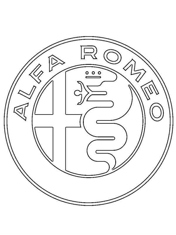 Logo Alfa Romeo de colorat