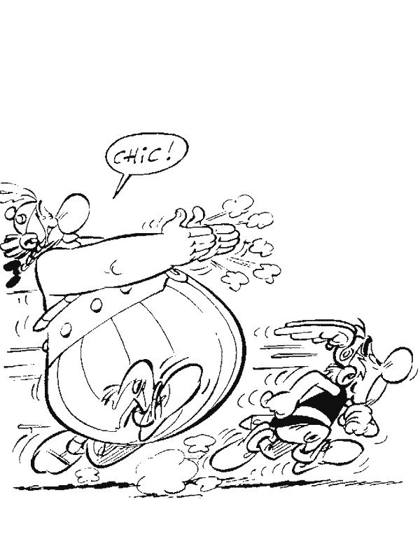 Asterix şi Obelix fug de colorat