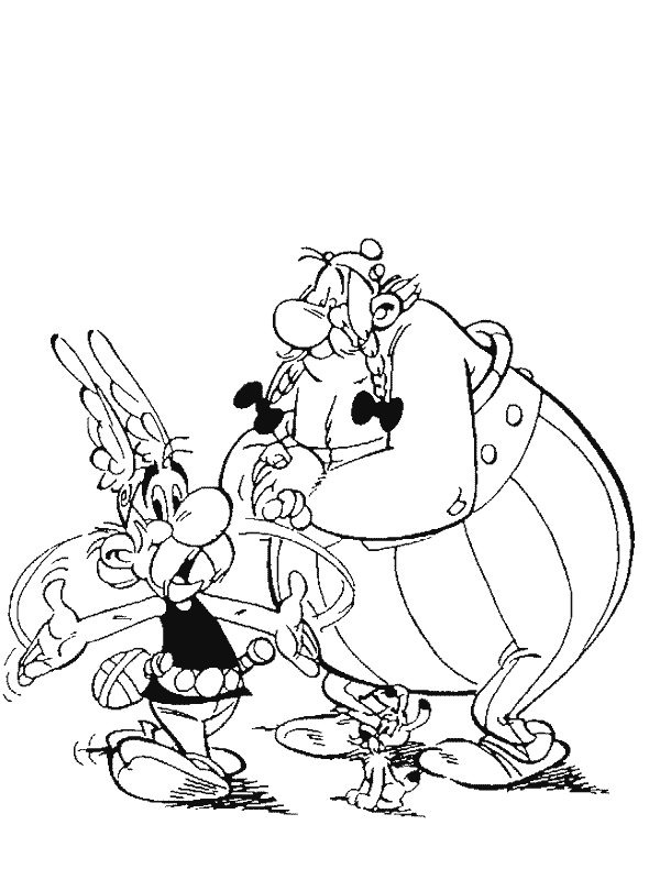 Asterix, Obelix şi Idefix de colorat
