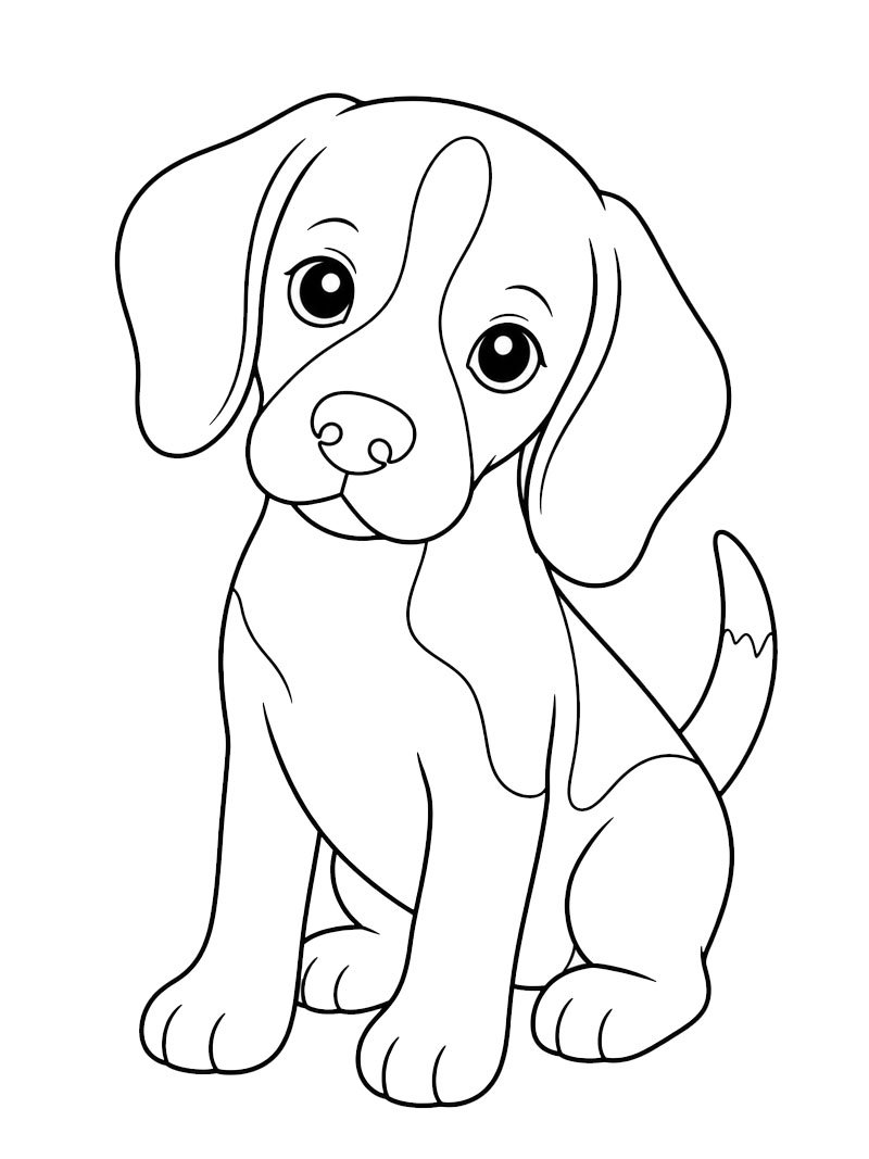 Pui de Beagle de colorat